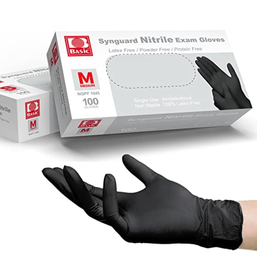 Exam Glove Nitrile - قفازات طبية سوداء من النتريل -