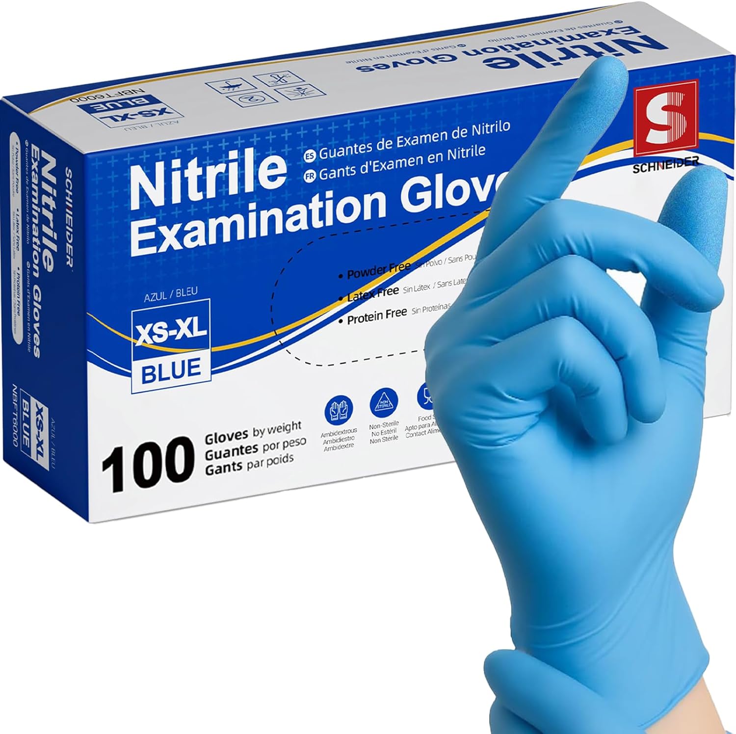 Exam Glove Nitrile - قفازات فحص طبية من النتريل 100