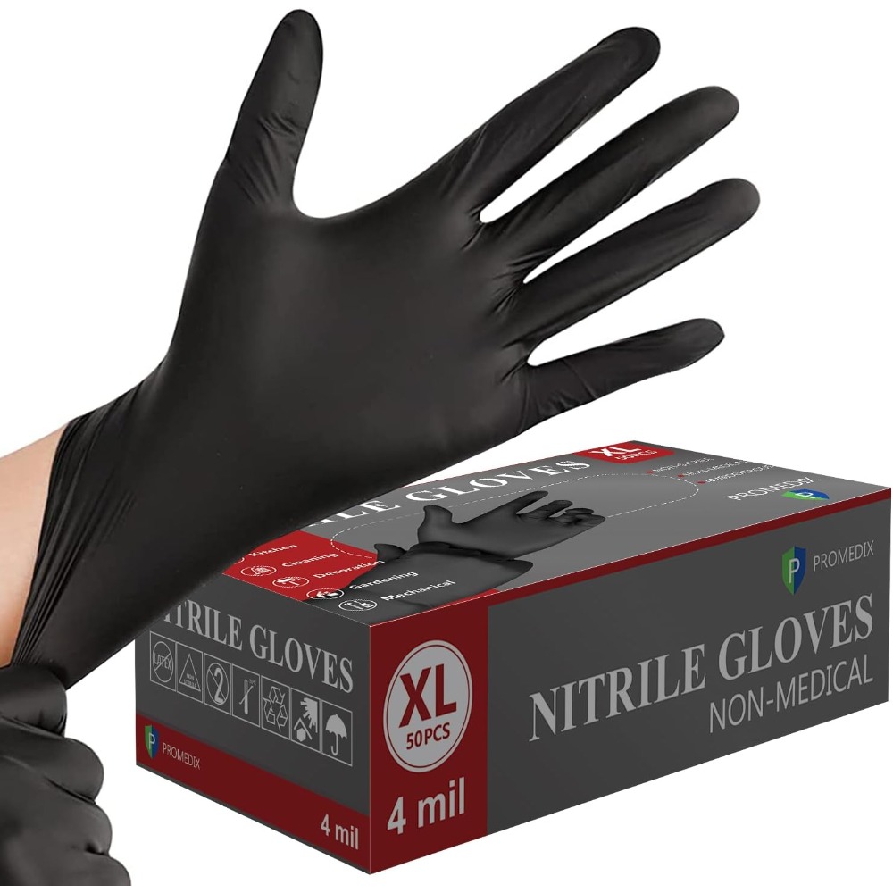 Exam Glove Nitrile - قفازات النتريل أحادية الاستخدام بسمك 4