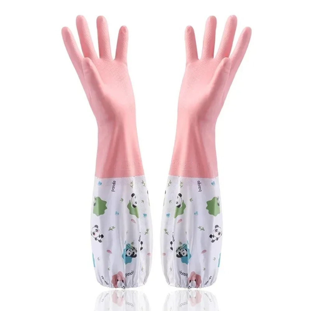 Dish Glove Rubber - قفازات مطاطية ممتدة مقاومة للماء للمطبخ