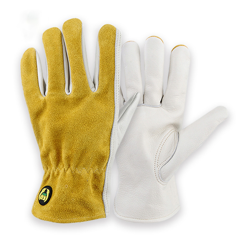 Leather Driving Glove - الجلود قفازات أمان للعمل البستنة نجار