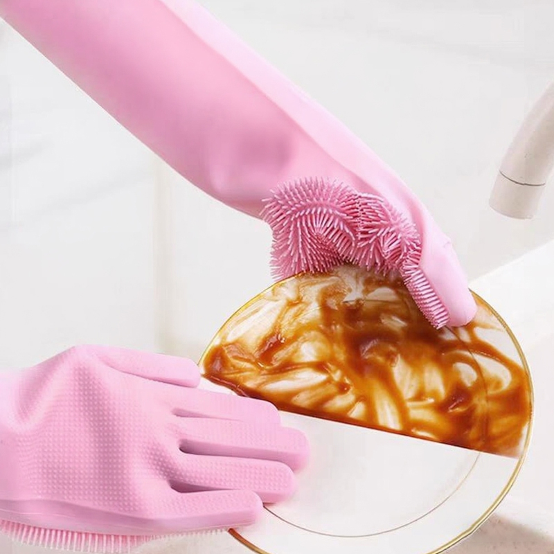 Dish Glove Rubber - قفازات تنظيف غسل الأطباق ماجيك سيليكون