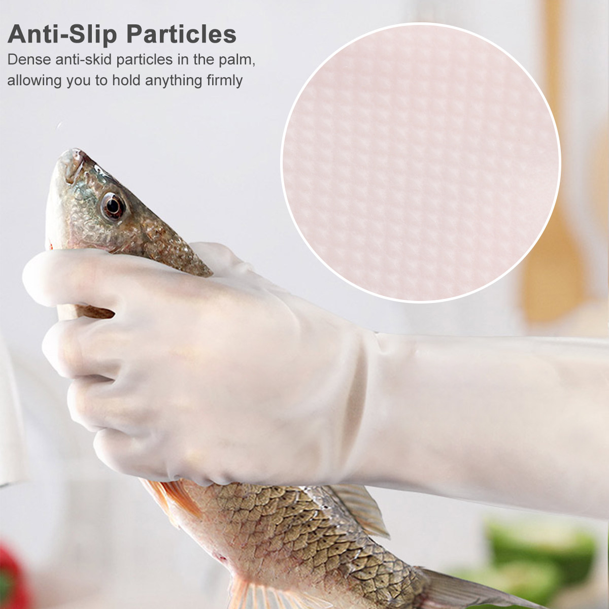 Dish Glove Rubber - زوج من قفازات غسيل الأطباق المقاومة