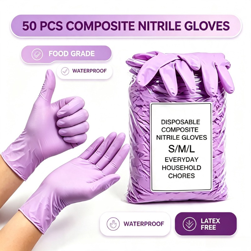 Exam Glove Nitrile - 50 قطعة من قفازات الفحص النتريلية