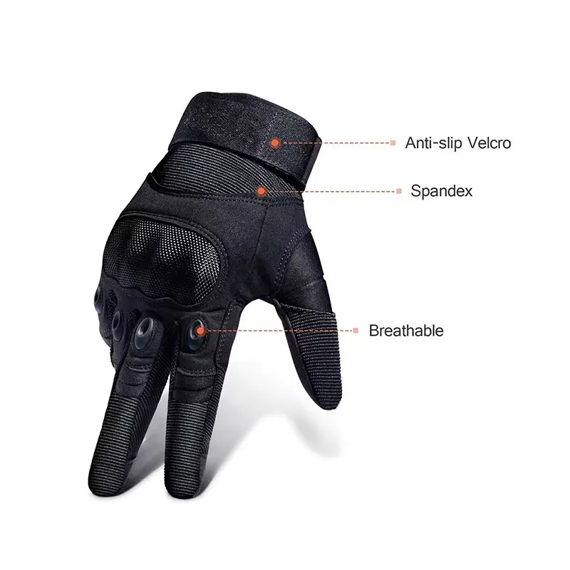 قفازات تكتيكية كاملة الأصابع ل - مراجعة Motorcycle Glove Knuckle وسعره
