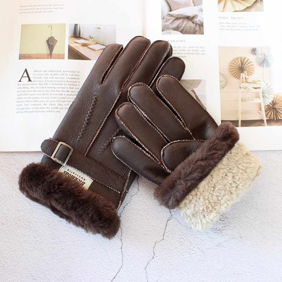 قفازات فرو من جلد الغنم للرجال - مراجعة Leather Driving Glove وسعره