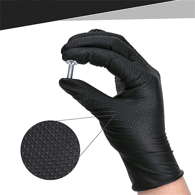 قفازات النتريل السوداء شديدة ا - مراجعة Nitrile Mechanic Glove وسعره