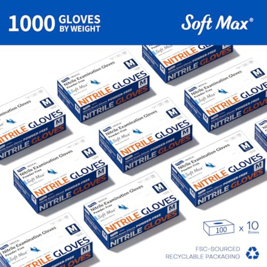 ميديكال سوفت ماكس ™   قفازات ن - مراجعة Exam Glove Nitrile وسعره