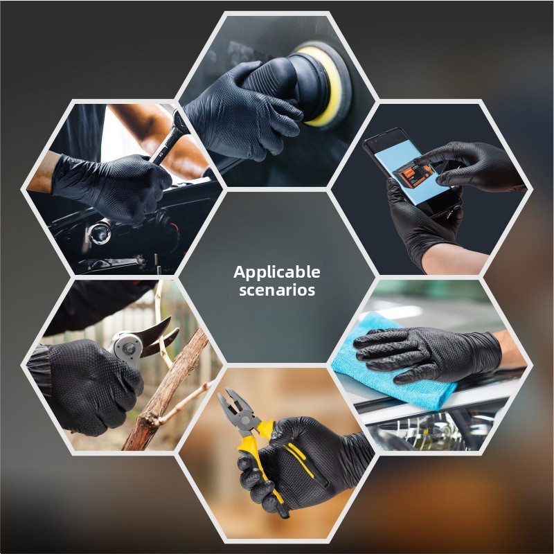 قفازات نيتريل سميكة مقاومة للت - مراجعة Nitrile Mechanic Glove وسعره