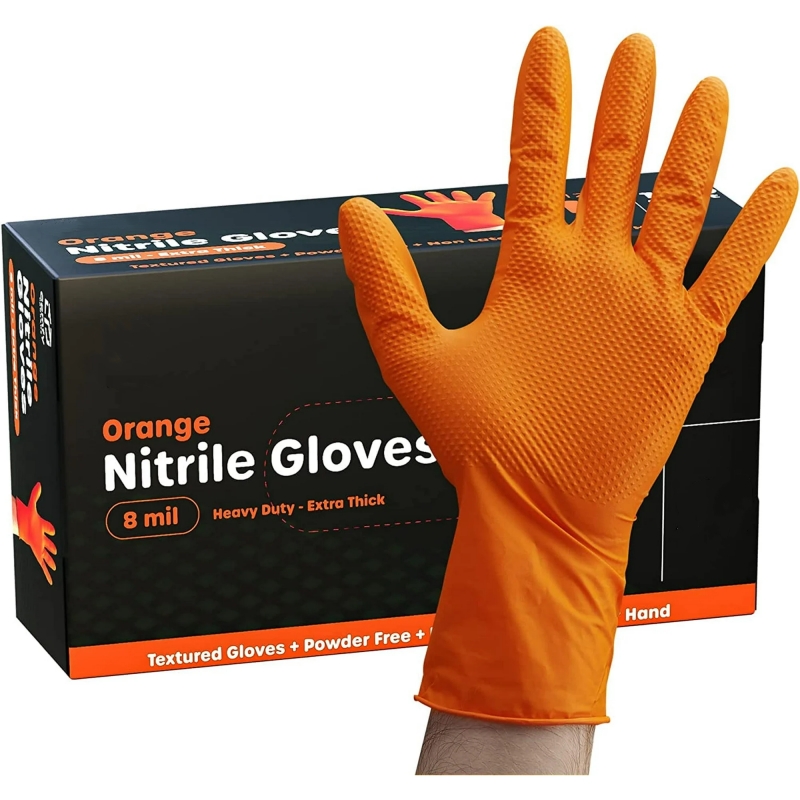 قفازات النتريل 8mil سميكة 30/5 - مراجعة Nitrile Mechanic Glove وسعره