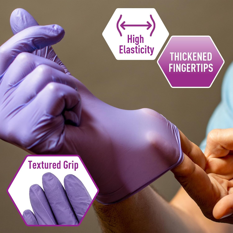 قفازات نتريل ناعمة بنفسجية الل - مراجعة Exam Glove Nitrile وسعره