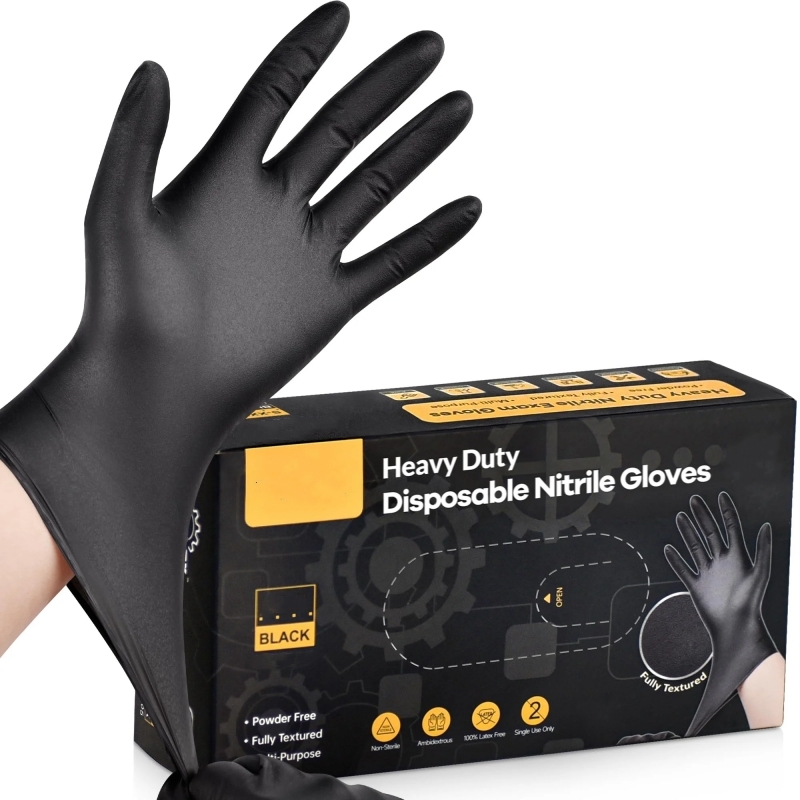 20 قطعة قفازات النتريل السوداء - مراجعة Nitrile Mechanic Glove وسعره
