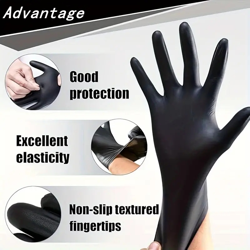 20 قطعة قفازات النتريل السوداء - مراجعة Nitrile Mechanic Glove وسعره