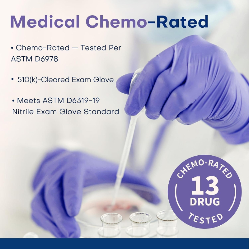 قفازات طبية أرجوانية للاستخدام - مراجعة Exam Glove Nitrile وسعره