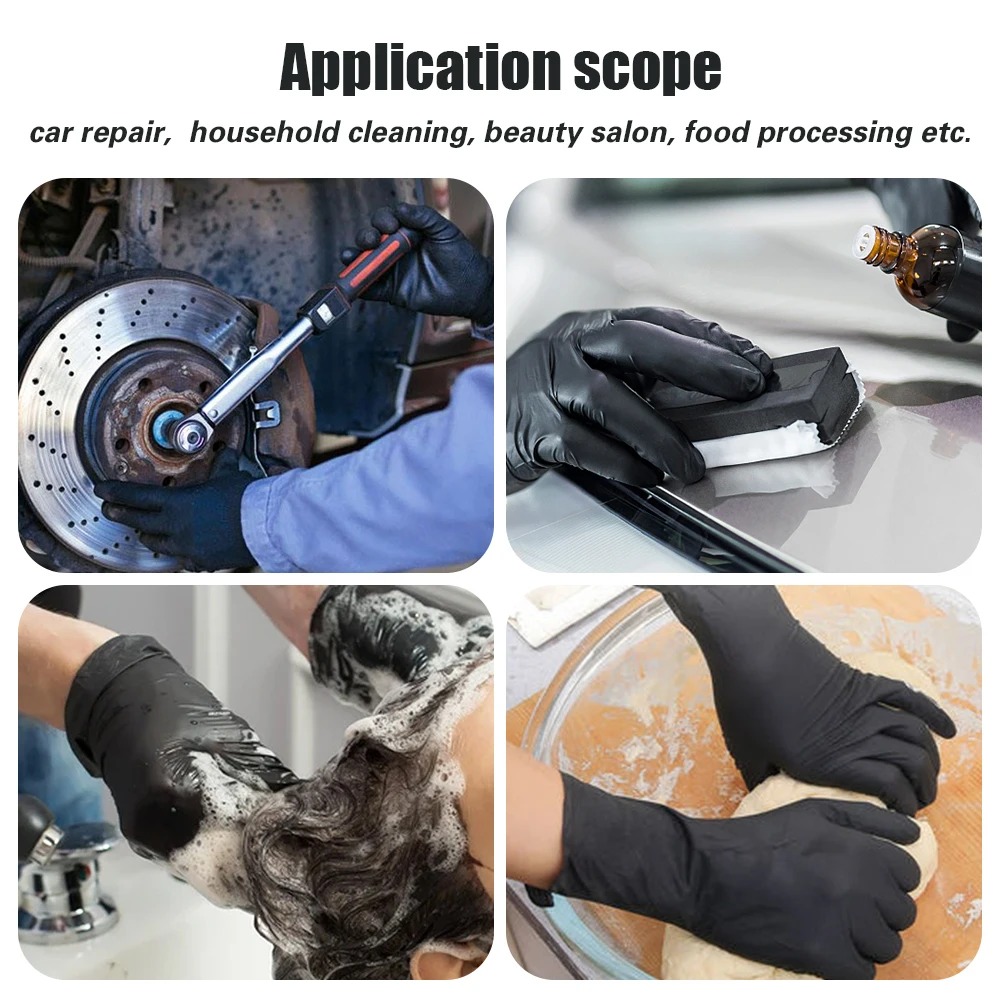 قفازات النتريل السوداء للاستخد - مراجعة Nitrile Mechanic Glove وسعره