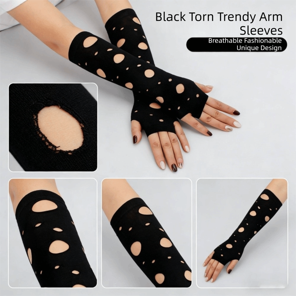 أغطية أكمام، أكمام ذراع ممزقة، - مراجعة Fingerless Glove Knit وسعره