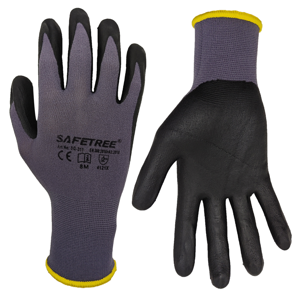 SAFETREE 10 أزواج قفازات أمان  - مراجعة Nitrile Mechanic Glove وسعره