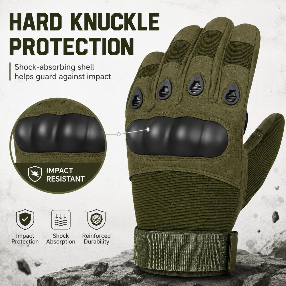 قفازات تكتيكية كاملة الأصابع م - مراجعة Motorcycle Glove Knuckle وسعره