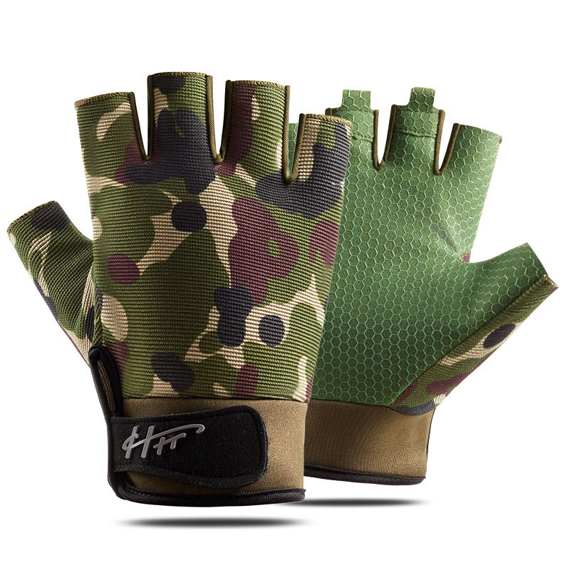 1 زوج الصيد قفازات نصف الاصبع  - مراجعة Cycling Glove Padded وسعره